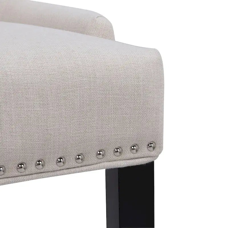 Tufted Upholstered Linen Fabric Dining Chair