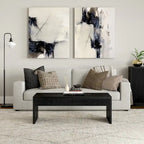 48 Wide Rectangular Coffee Table with Fluted Panel Detail
