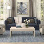 48 Wide Rectangular Coffee Table with Fluted Panel Detail
