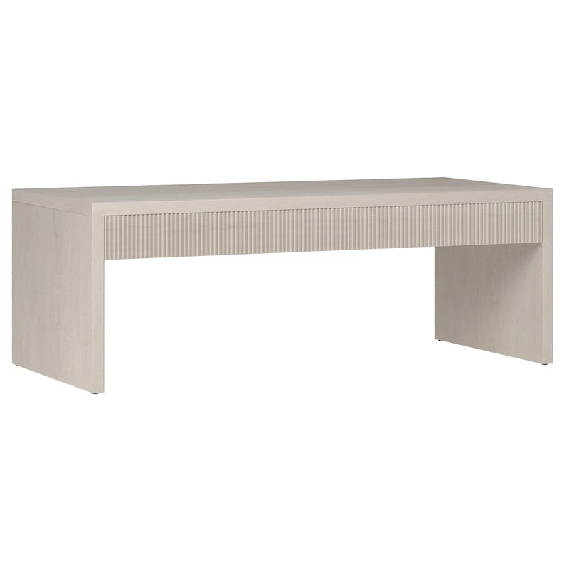 48 Wide Rectangular Coffee Table with Fluted Panel Detail