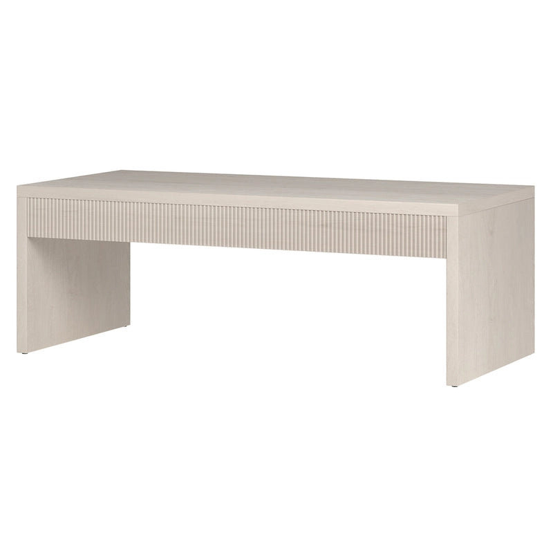 48 Wide Rectangular Coffee Table with Fluted Panel Detail