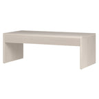 48 Wide Rectangular Coffee Table with Fluted Panel Detail