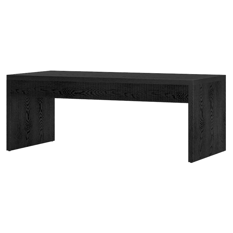 48 Wide Rectangular Coffee Table with Fluted Panel Detail