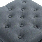 Quadratischer Hocker aus Stoff mit Stauraum und Tablett
