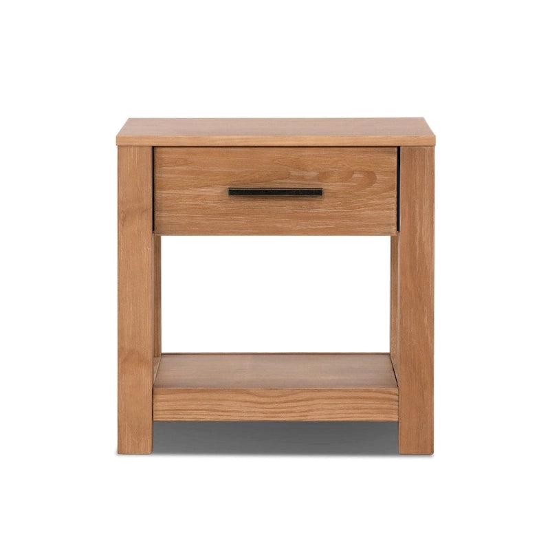Solid Wood 1-Drawer Nightstand