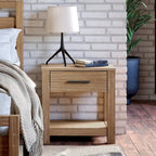 Solid Wood 1-Drawer Nightstand