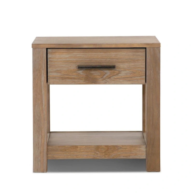 Solid Wood 1-Drawer Nightstand