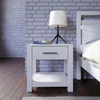 Solid Wood 1-Drawer Nightstand