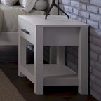 Solid Wood 1-Drawer Nightstand
