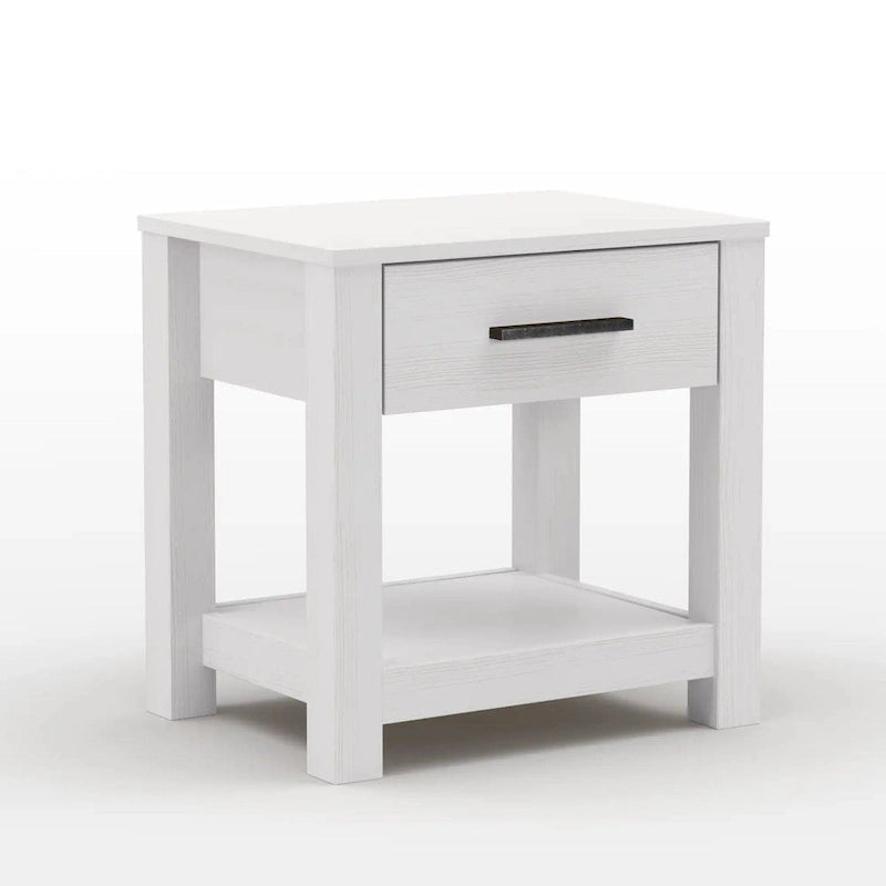 Solid Wood 1-Drawer Nightstand