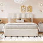 Full Size Platform Bed with Twin Trundle and Storage Drawers