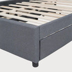 Full Size Platform Bed with Twin Trundle and Storage Drawers