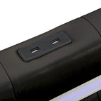 Tapicerowana rama łóżka ze światłami LED i portami USB