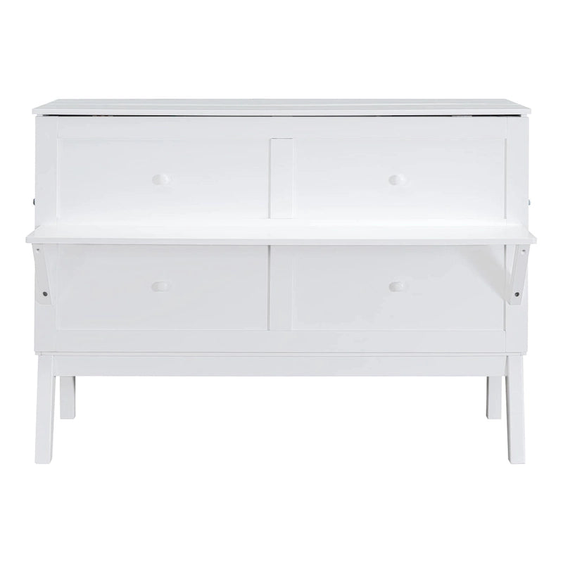 Queen Size Murphy Bed with USB Ports and Removable Side Shelves
