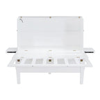 Queen Size Murphy Bed with USB Ports and Removable Side Shelves