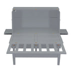 Queen Size Murphy Bed with USB Ports and Removable Side Shelves