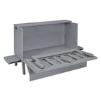 Queen Size Murphy Bed with USB Ports and Removable Side Shelves