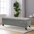 Upholstered Storage Bench with Flip-Top Lid