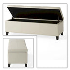 Upholstered Storage Bench with Flip-Top Lid