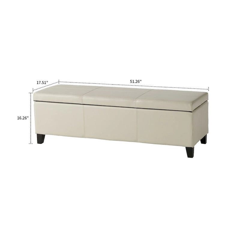 Upholstered Storage Bench with Flip-Top Lid