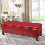 Upholstered Storage Bench with Flip-Top Lid