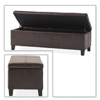 Upholstered Storage Bench with Flip-Top Lid