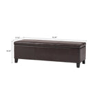 Upholstered Storage Bench with Flip-Top Lid