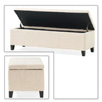 Upholstered Storage Bench with Flip-Top Lid