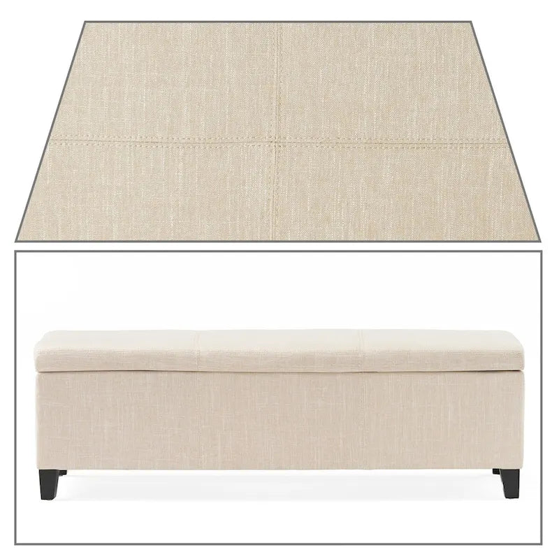 Upholstered Storage Bench with Flip-Top Lid