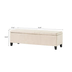 Upholstered Storage Bench with Flip-Top Lid