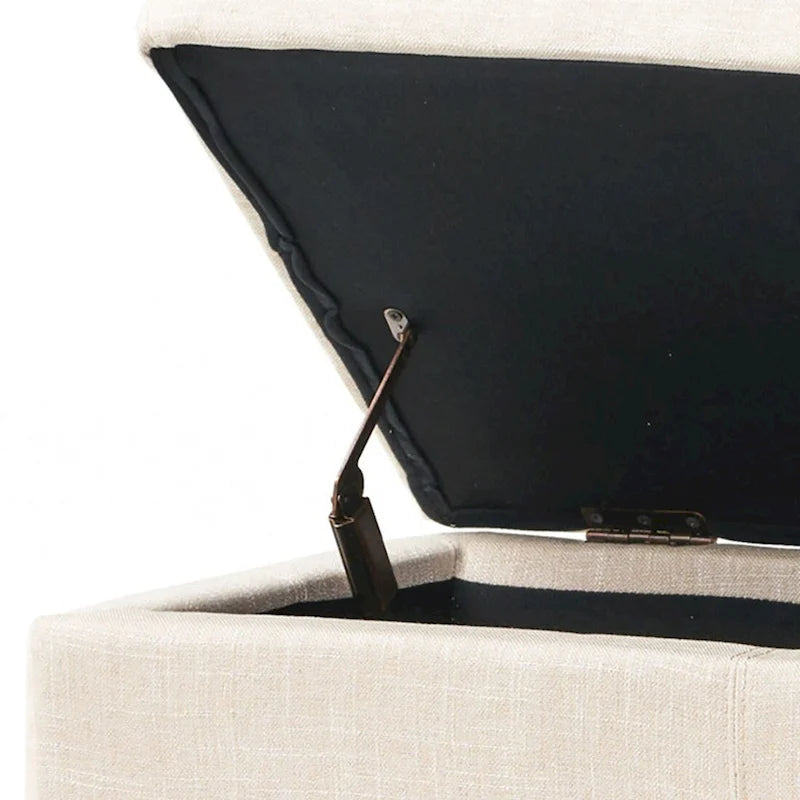 Upholstered Storage Bench with Flip-Top Lid