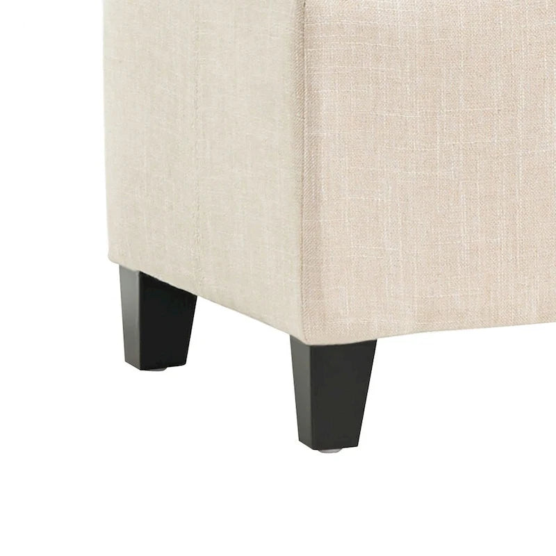 Upholstered Storage Bench with Flip-Top Lid