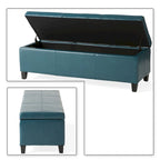 Upholstered Storage Bench with Flip-Top Lid