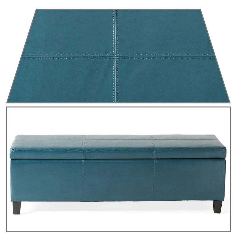 Upholstered Storage Bench with Flip-Top Lid