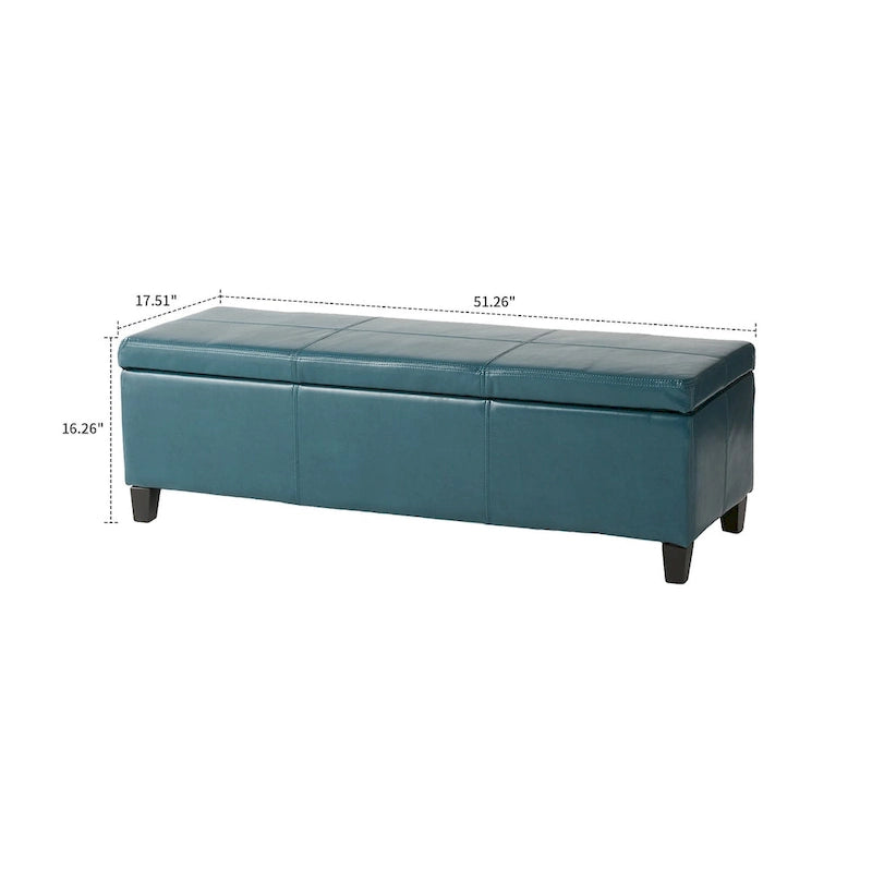 Upholstered Storage Bench with Flip-Top Lid