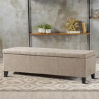 Upholstered Storage Bench with Flip-Top Lid