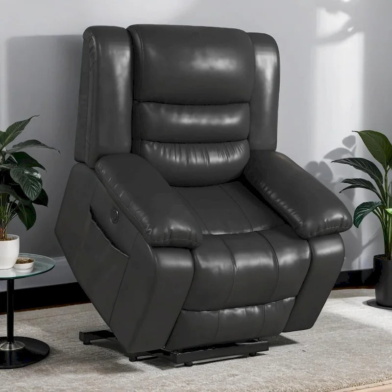 Faux Leather Power Lift Recliner Chair