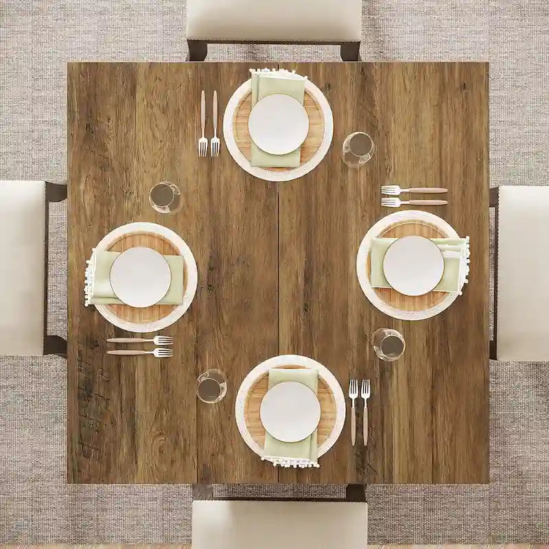 31.5 Inch Square Dining Table with Pedestal Base