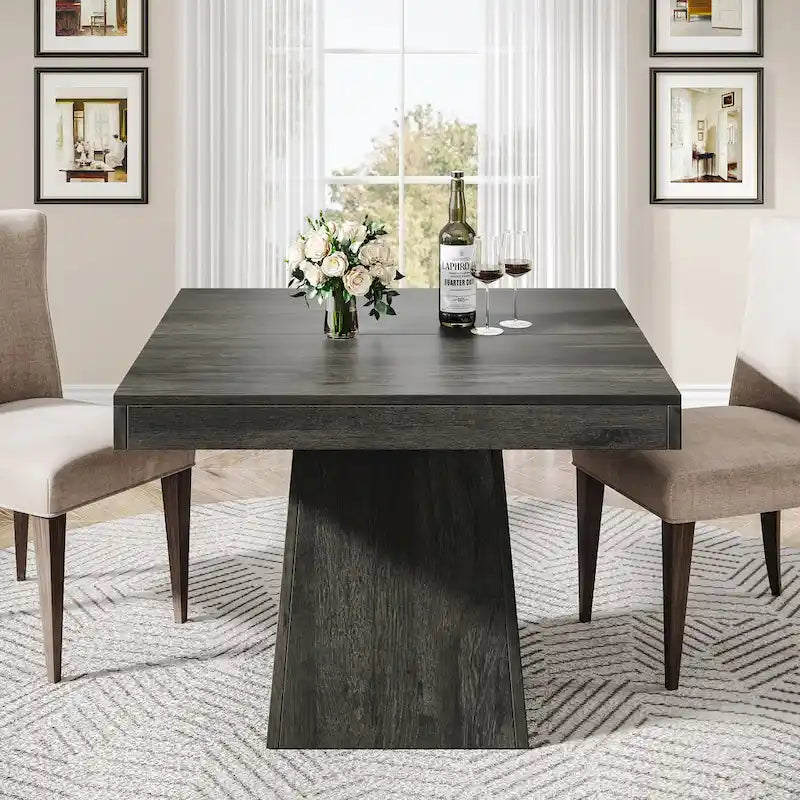 31.5 Inch Square Dining Table with Pedestal Base