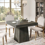 31.5 Inch Square Dining Table with Pedestal Base