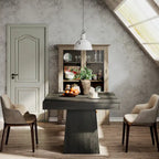 31.5 Inch Square Dining Table with Pedestal Base