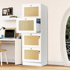 4-Drawer Vertical File Cabinet with Lock for Letter & A4-Sized Files