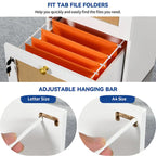 4-Drawer Vertical File Cabinet with Lock for Letter & A4-Sized Files