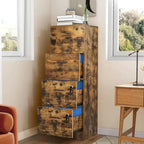 4-Drawer Vertical File Cabinet with Lock for Letter & A4-Sized Files
