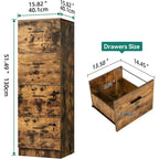 4-Drawer Vertical File Cabinet with Lock for Letter & A4-Sized Files