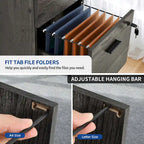 4-Drawer Vertical File Cabinet with Lock for Letter & A4-Sized Files
