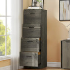 4-Drawer Vertical File Cabinet with Lock for Letter & A4-Sized Files