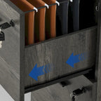 4-Drawer Vertical File Cabinet with Lock for Letter & A4-Sized Files