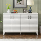 4-Door Sideboard with Adjustable Shelves and Metal Handles