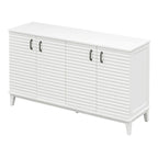 4-Door Sideboard with Adjustable Shelves and Metal Handles